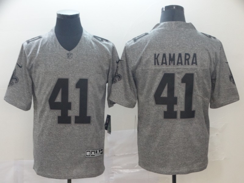 Men's New Orleans Saints #41 Alvin Kamara Grey 2019 Stitched NFL Jersey
